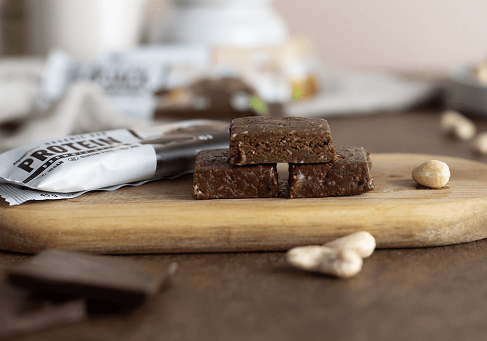 AlpenPower barrita proteica vegana ecológica - snack natural con poder proteico de origen vegetal 